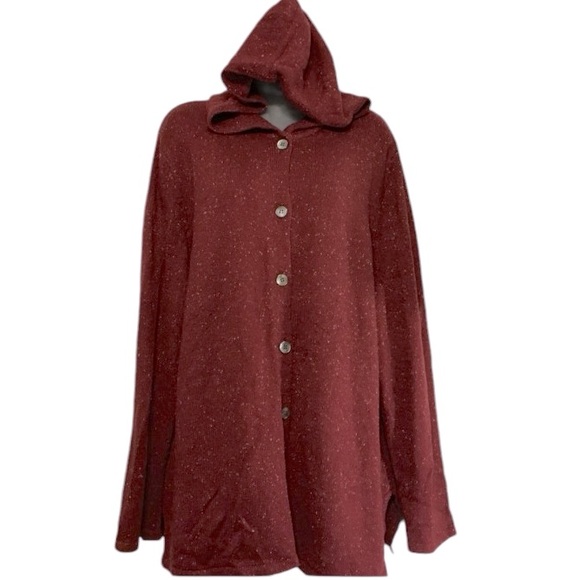 Isabella Byrd by Anthropologie EC buttoned down hooded cardigan.  Size large - Picture 7 of 7